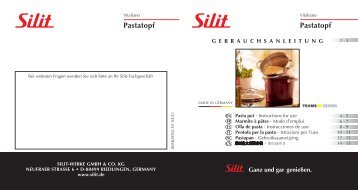 [PDF] Gebrauchsanleitung Vitaliano Pastatopf - Silit