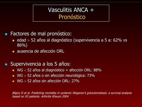 TRATAMIENTO Y PRONÓSTICO DE LAS VASCULITIS ANCA + ...