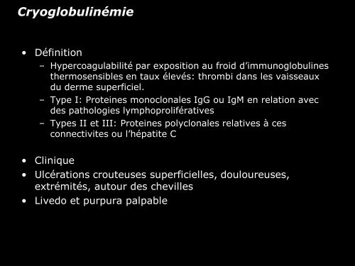 Vasculite leucocytoclasique - epathologies