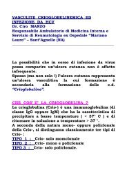 VASCULITE CRIOGLOBULIMEMICA ED INFEZIONE DA HCV