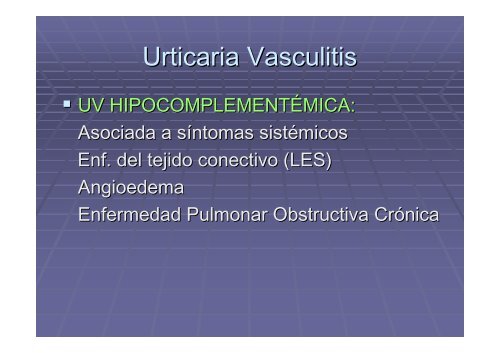 urticaria vasculitis