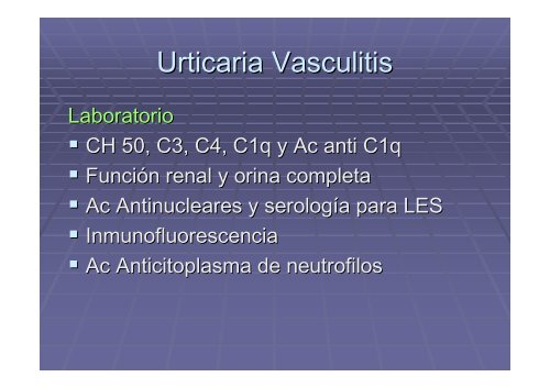 urticaria vasculitis