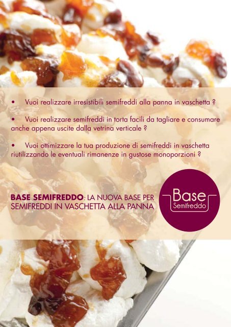 BASE PER SEMIFREDDI ALLA PANNA IN VASCHETTA