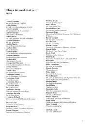 Elenco dei nomi citati nel testo - FERDINANDOPATERNOSTRO.it