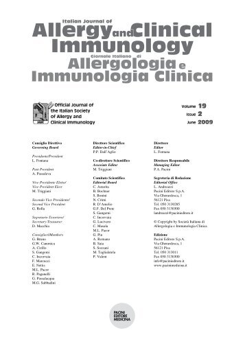 June 2009 – Volume 19 – Issue 2 - Pacini Editore