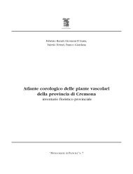 Atlante corologico delle piante vascolari della provincia di Cremona