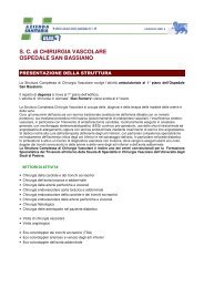 S. C. di CHIRURGIA VASCOLARE OSPEDALE ... - Azienda ULSS 3