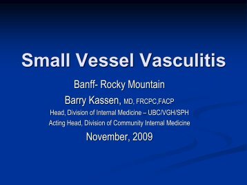Small Vessel Vasculitis