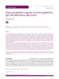 Immunomodulanti naturali: le immunoglobuline IgG dal ... - SIAIP