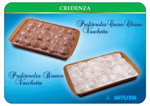 ProfiterolesCacao Chiaro Vaschetta Profiteroles Bianco ... - Artesina