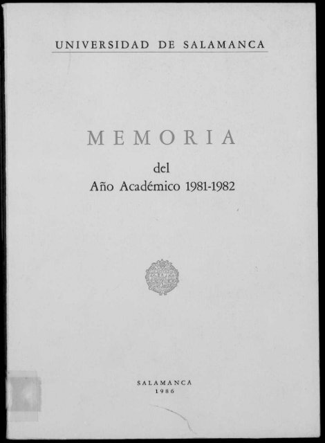 MEMORIA - Gredos - Universidad de Salamanca