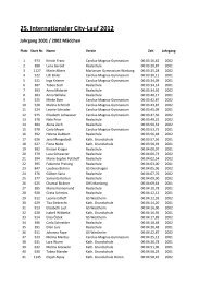 25. Internationaler City-Lauf 2012 - Volksbank Marsberg eG