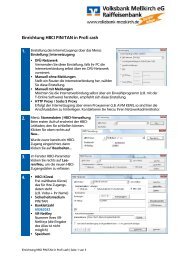 Einrichtung HBCI PIN/TAN in Profi cash