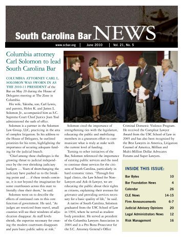 South Carolina BarNEWS - South Carolina Bar Association