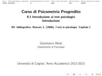 -1cm Corso di Psicometria Progredito - 9.1 ... - I blog di Unica
