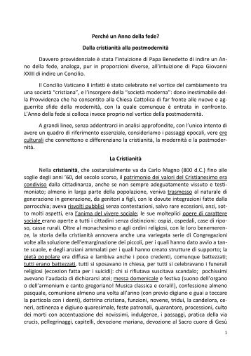 Dalla_ Cristianita_ alla_ Postmodernita_28_03.pdf - Diocesi di Verona