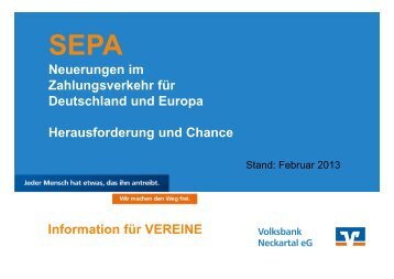 Präsentation zur Informationsveranstaltung - Volksbank Neckartal eG