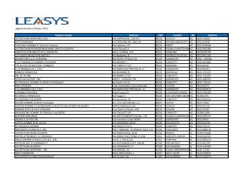 Aggiornamento a Ottobre 2012 AUTOFFICINA ... - Leasys S.p.A.