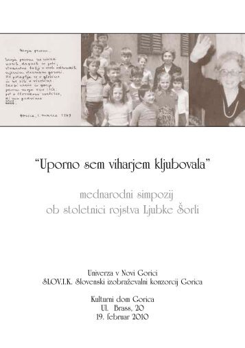 Program simpozija - Univerza v Novi Gorici