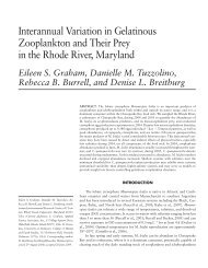 Interannual Variation in Gelatinous Zooplankton and Their Prey in ...