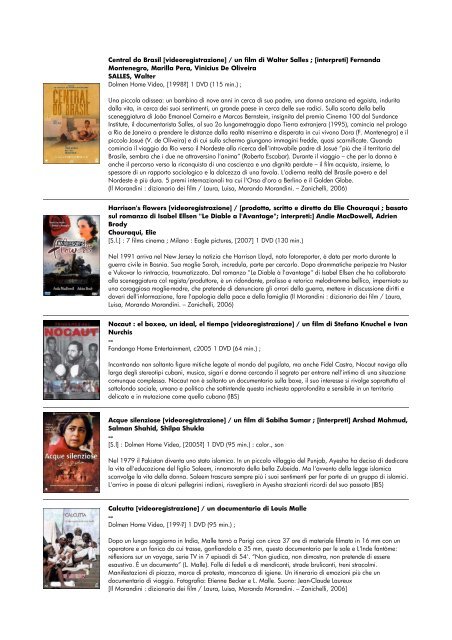 lista dvd aggiornata al 15 giugno 2010 - biblioteca comunale di ...