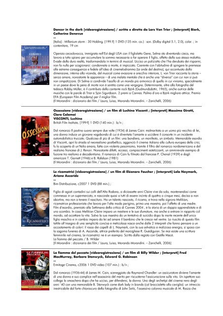 lista dvd aggiornata al 15 giugno 2010 - biblioteca comunale di ...