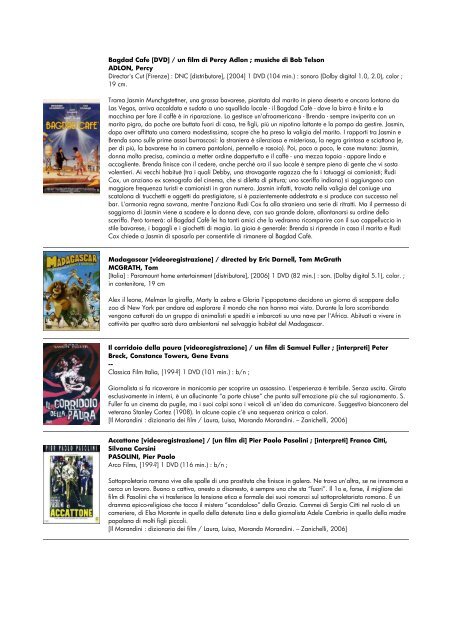 lista dvd aggiornata al 15 giugno 2010 - biblioteca comunale di ...