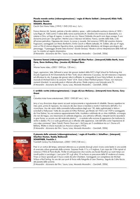 lista dvd aggiornata al 15 giugno 2010 - biblioteca comunale di ...