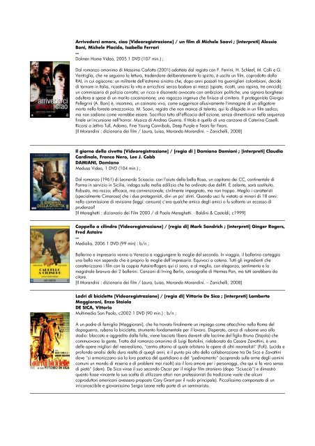 lista dvd aggiornata al 15 giugno 2010 - biblioteca comunale di ...