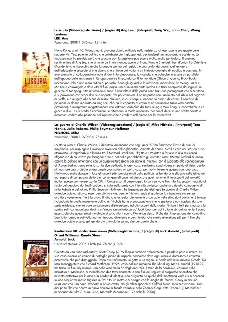 lista dvd aggiornata al 15 giugno 2010 - biblioteca comunale di ...