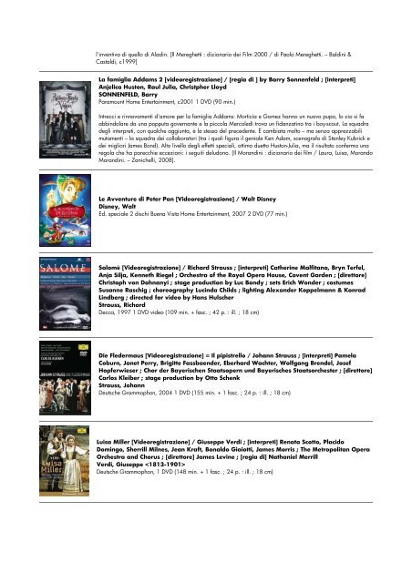 lista dvd aggiornata al 15 giugno 2010 - biblioteca comunale di ...