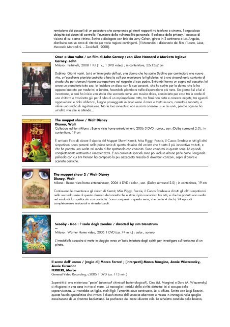 lista dvd aggiornata al 15 giugno 2010 - biblioteca comunale di ...