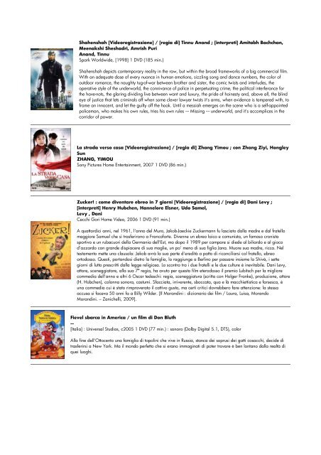 lista dvd aggiornata al 15 giugno 2010 - biblioteca comunale di ...