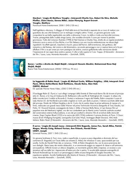 lista dvd aggiornata al 15 giugno 2010 - biblioteca comunale di ...