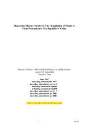 Quarantine Requirements for The Importation of Plants or ... - Vatzum.lt