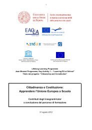 Apprendere l'Unione Europea a Scuola. Contributi degli insegnanti ...