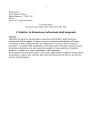 L'identità e la formazione professionale degli insegnanti - tntee