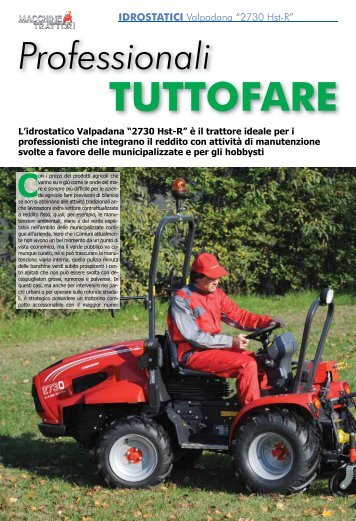 Professionali tuttofare – settembre 2012 - MacchineTrattori