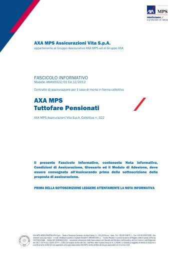 Fascicolo informativo - AXA MPS