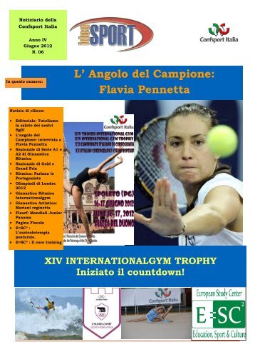 Anno IV - Giugno 2012 - n. 6 - confsport italia