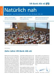 Ausgabe 1/2012 - VR-Bank Alb eG