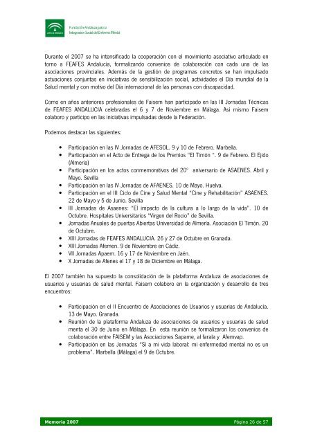 Acceso la Memoria 2007 (pdf tamaño 388 KB) - Faisem