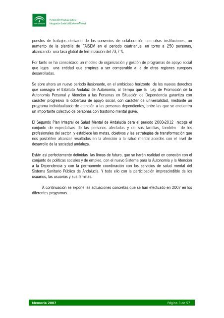 Acceso la Memoria 2007 (pdf tamaño 388 KB) - Faisem