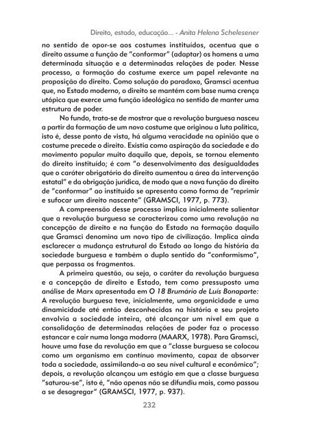 Direito, estado, educação: uma leitura de Gramsci Anita Helena ...