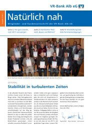 Ausgabe 3/2011 - VR-Bank Alb eG