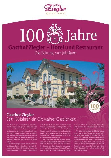 die beiden Ziegler- Berufe Liebe Gäste - Hotel-Gasthof Ziegler