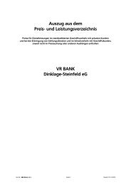 Infobroschure Vr Bank Dinklage Steinfeld Eg