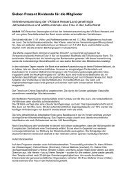 Pressemitteilung zur Vertreterversammlung (PDF, 61 KB) - VR Bank ...