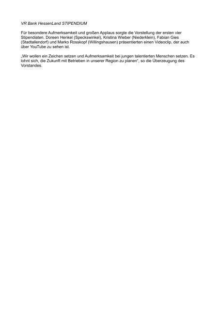 Pressemitteilung zur Vertreterversammlung (PDF, 61 KB) - VR Bank ...
