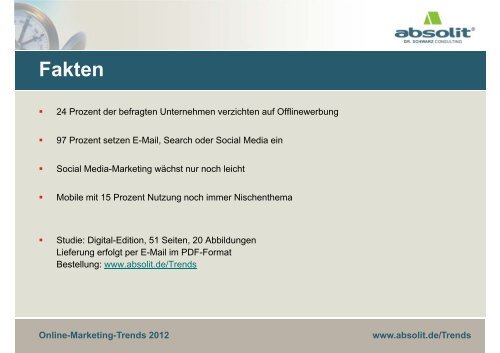 Studie Online-Marketing-Trends 2012